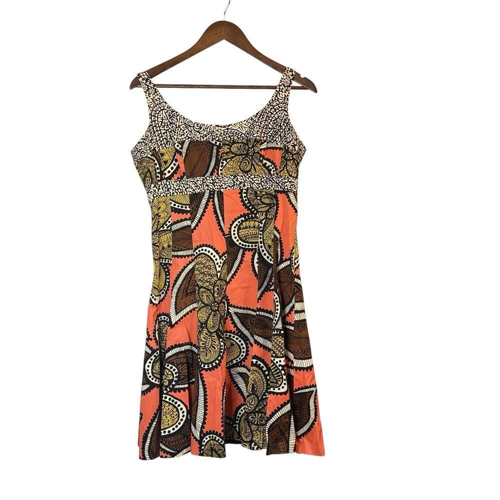 Nine West Women’s Sleeveless Fit & Flare Dress Size 10 Multicolor Boho Print